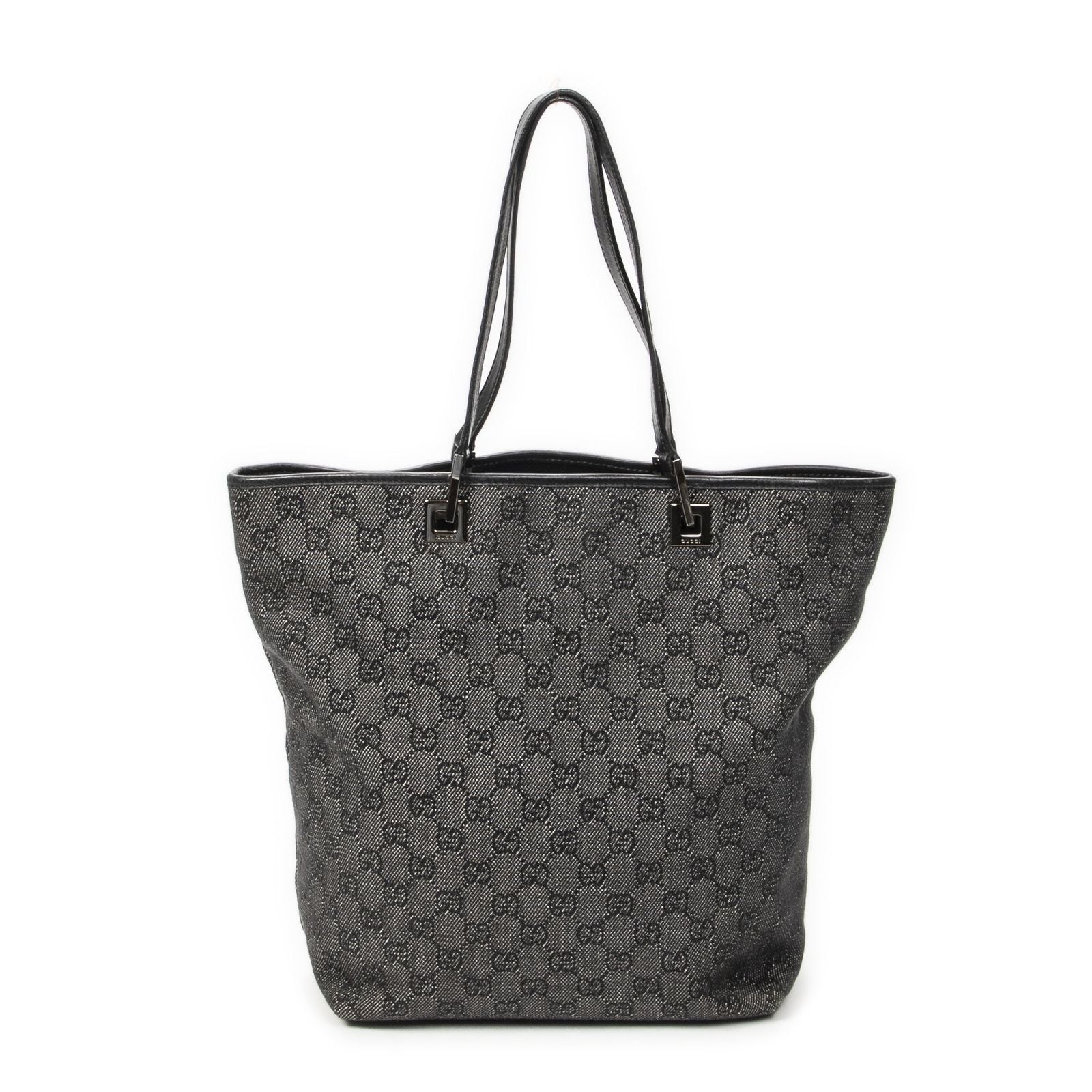 Gucci Vertical Tote Black GG Denim Canvas