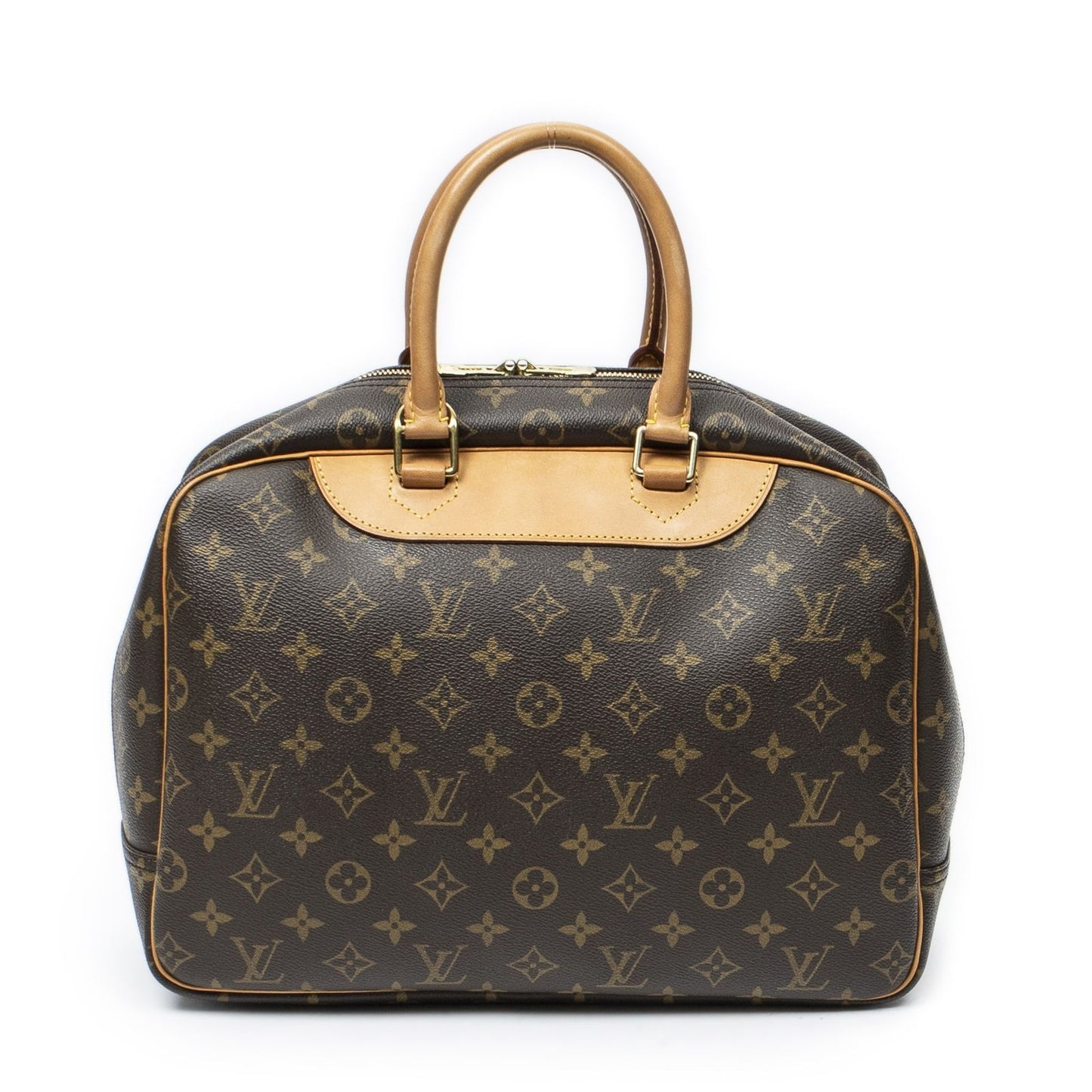 Louis Vuitton Deauville Brown Monogram Canvas Handbag