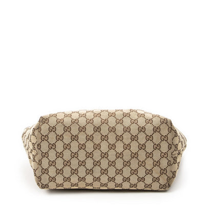 Gucci Serry Line Tote Black Beige GG Canvas