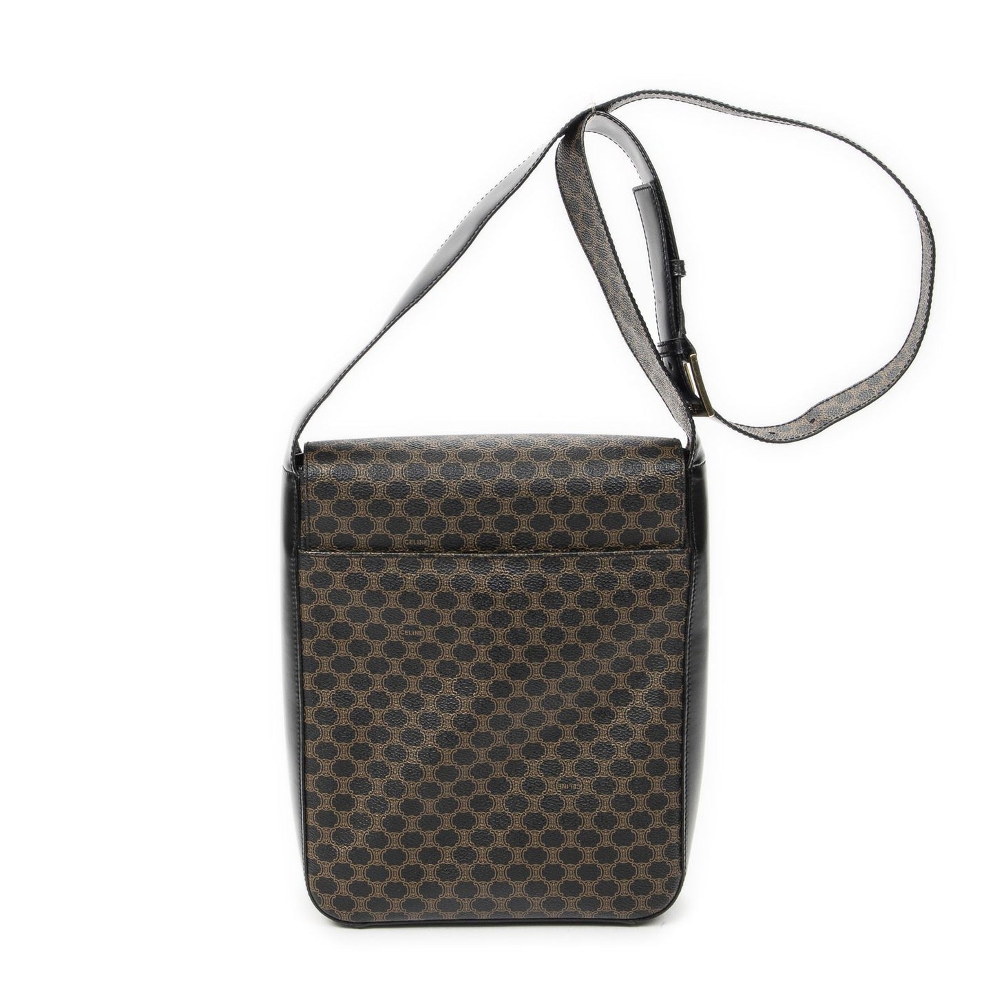 Celine Small Messenger Black Brown Macadam Canvas