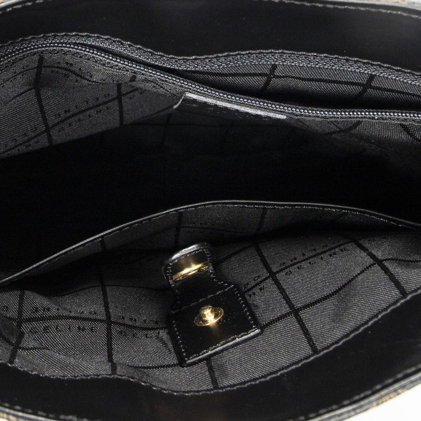 Celine Small Messenger Black Brown Macadam Canvas