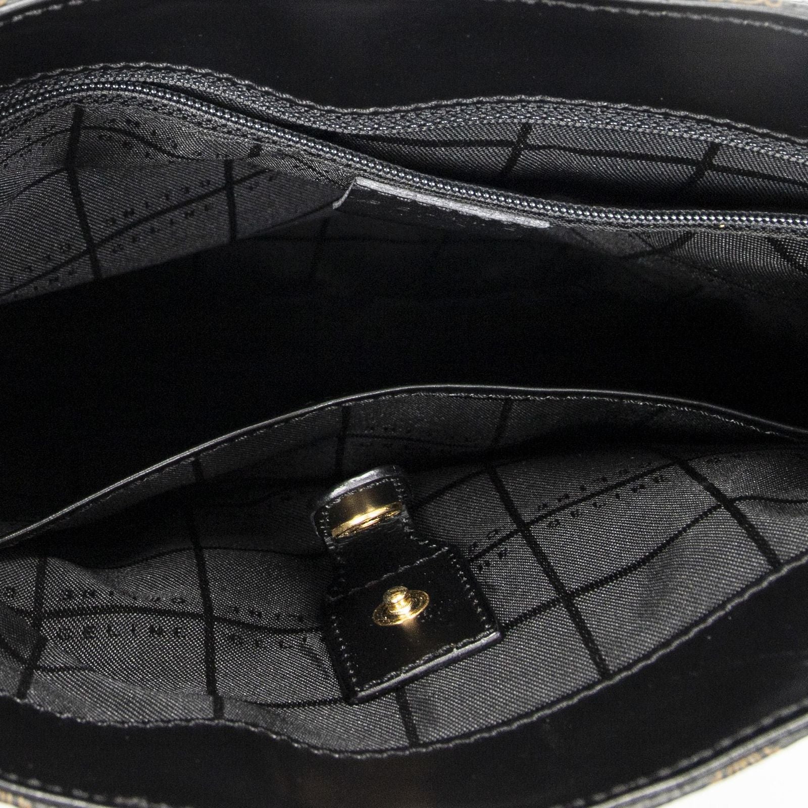 Celine Small Messenger Black Brown Macadam Canvas