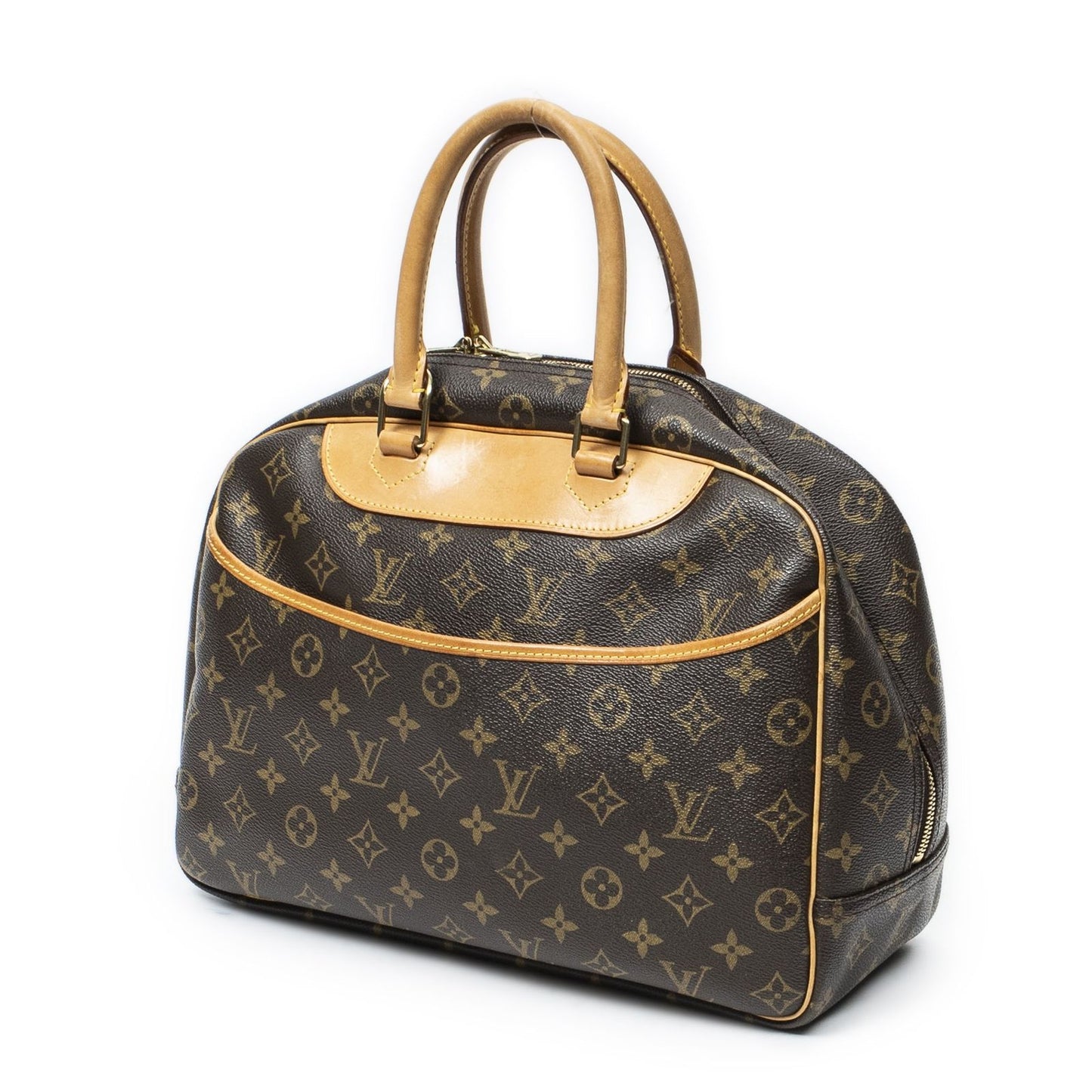Louis Vuitton Deauville Brown Monogram Canvas Handbag