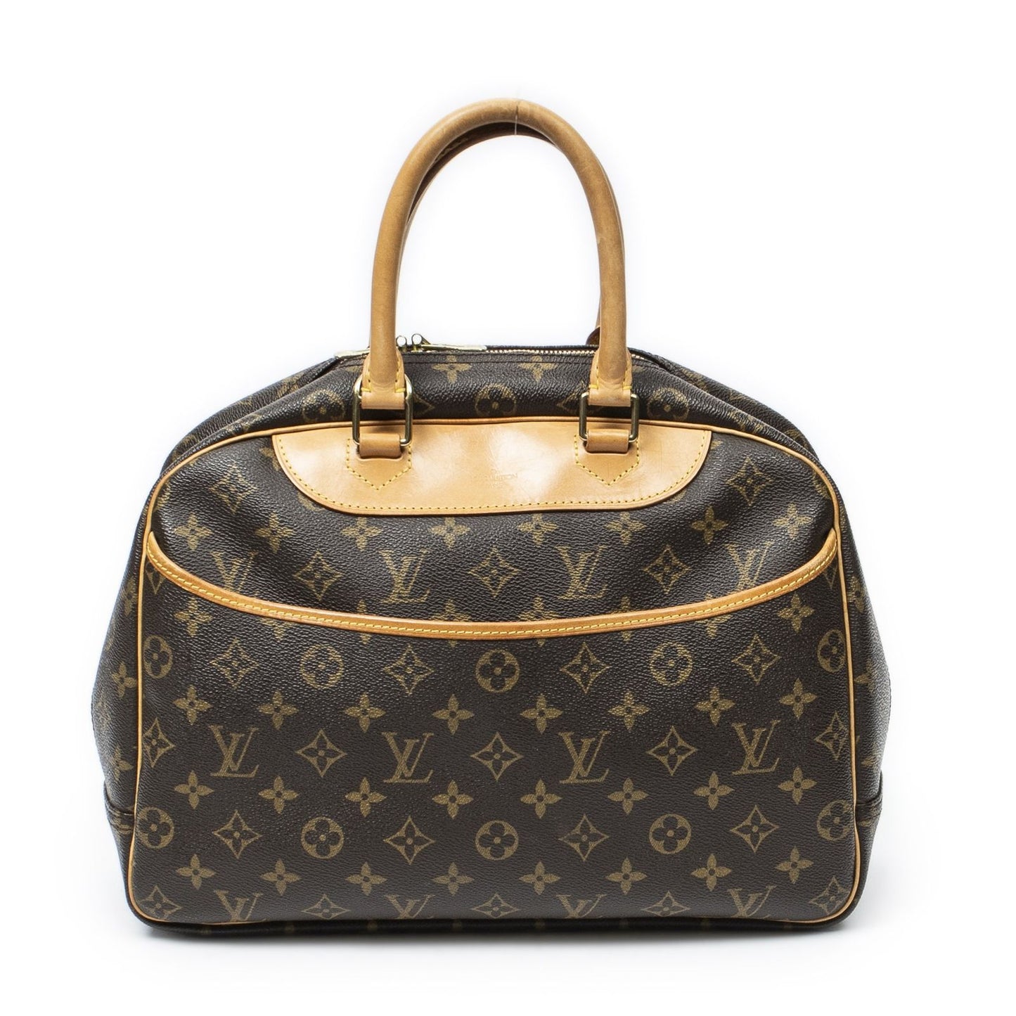 Louis Vuitton Deauville Brown Monogram Canvas Handbag