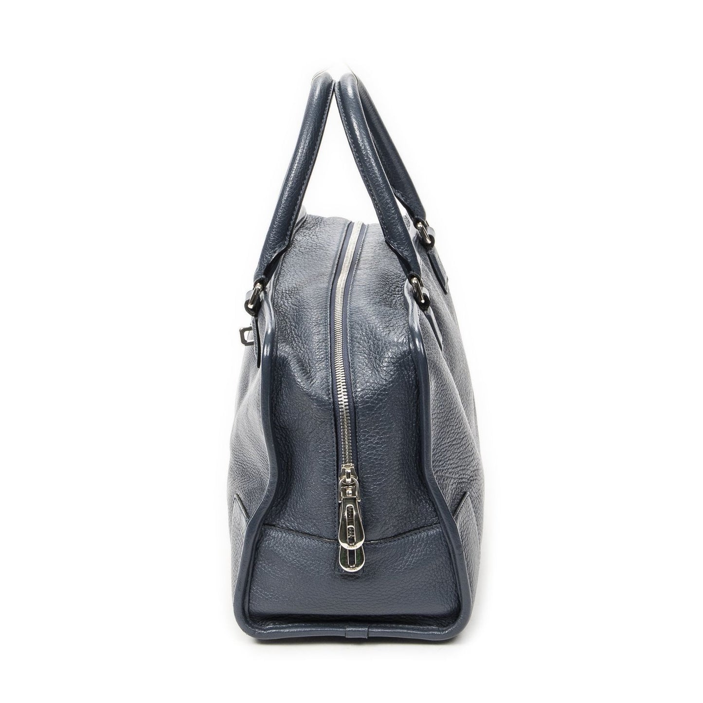 Loeweamazona Navy Gray Calfskin Leather