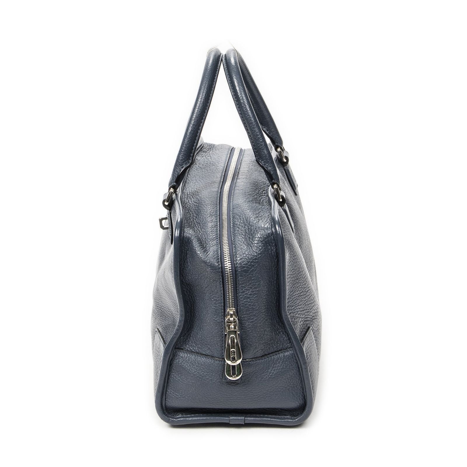 Loeweamazona Navy Gray Calfskin Leather