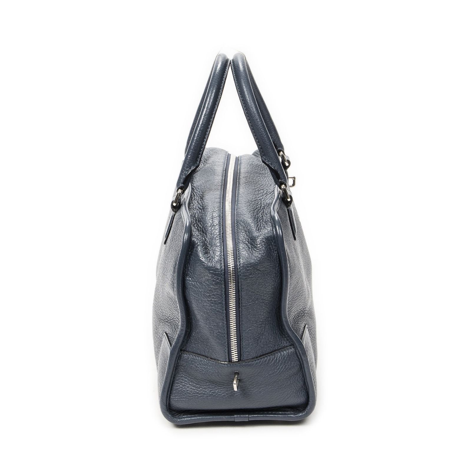Loeweamazona Navy Gray Calfskin Leather