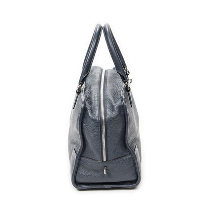Loeweamazona Navy Gray Calfskin Leather