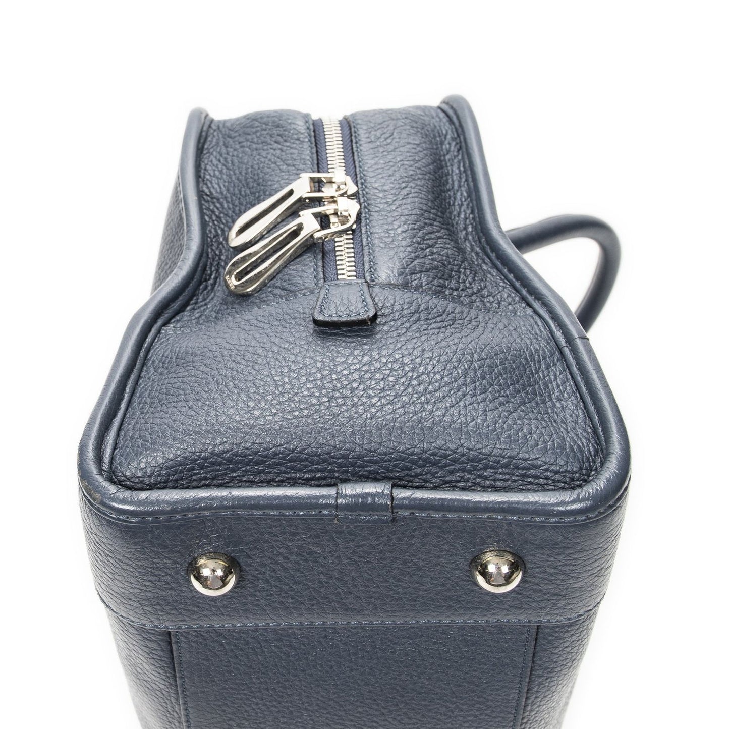 Loeweamazona Navy Gray Calfskin Leather