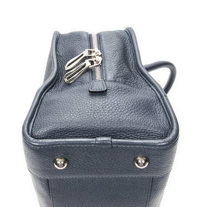 Loeweamazona Navy Gray Calfskin Leather