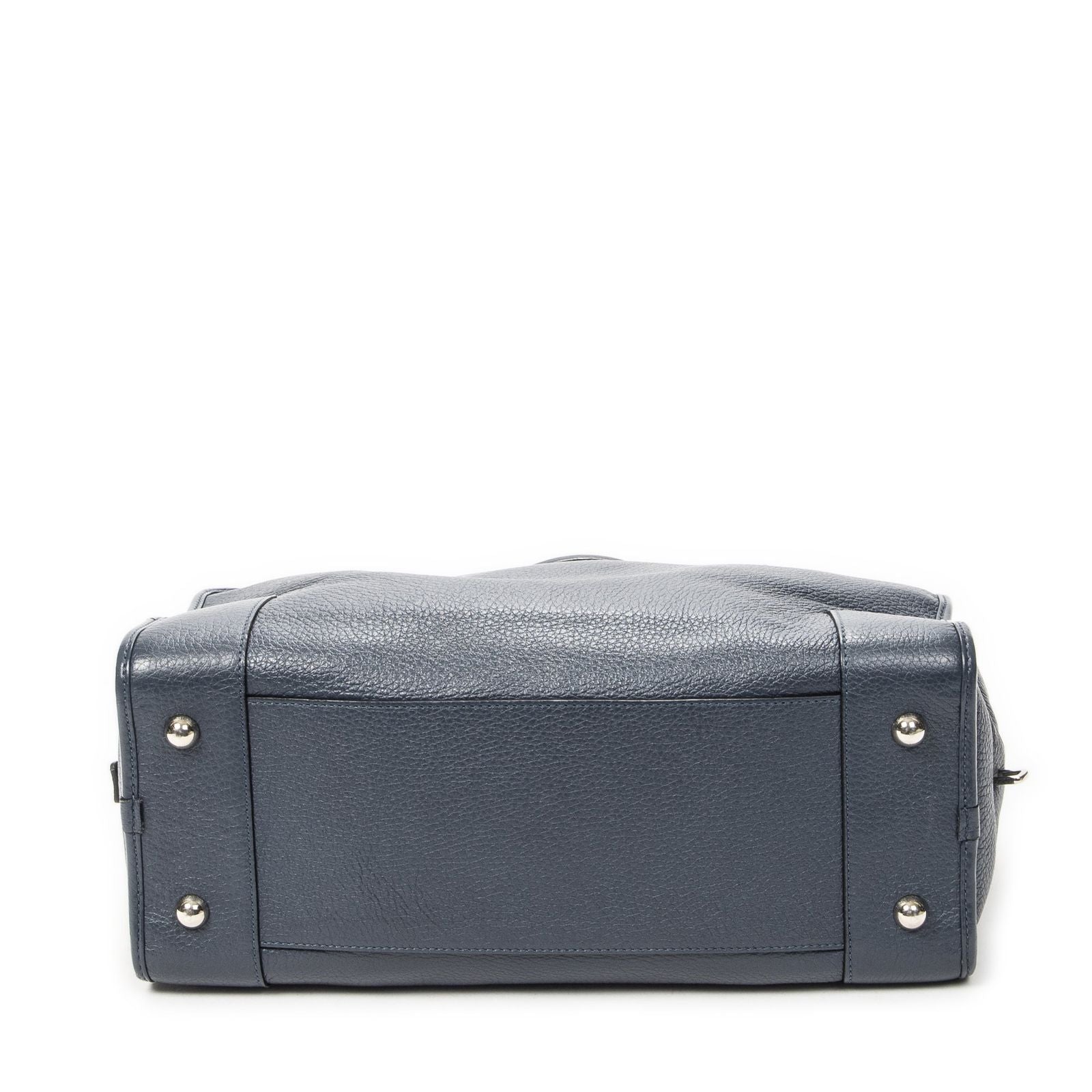 Loeweamazona Navy Gray Calfskin Leather