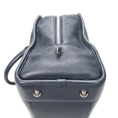 Loeweamazona Navy Gray Calfskin Leather