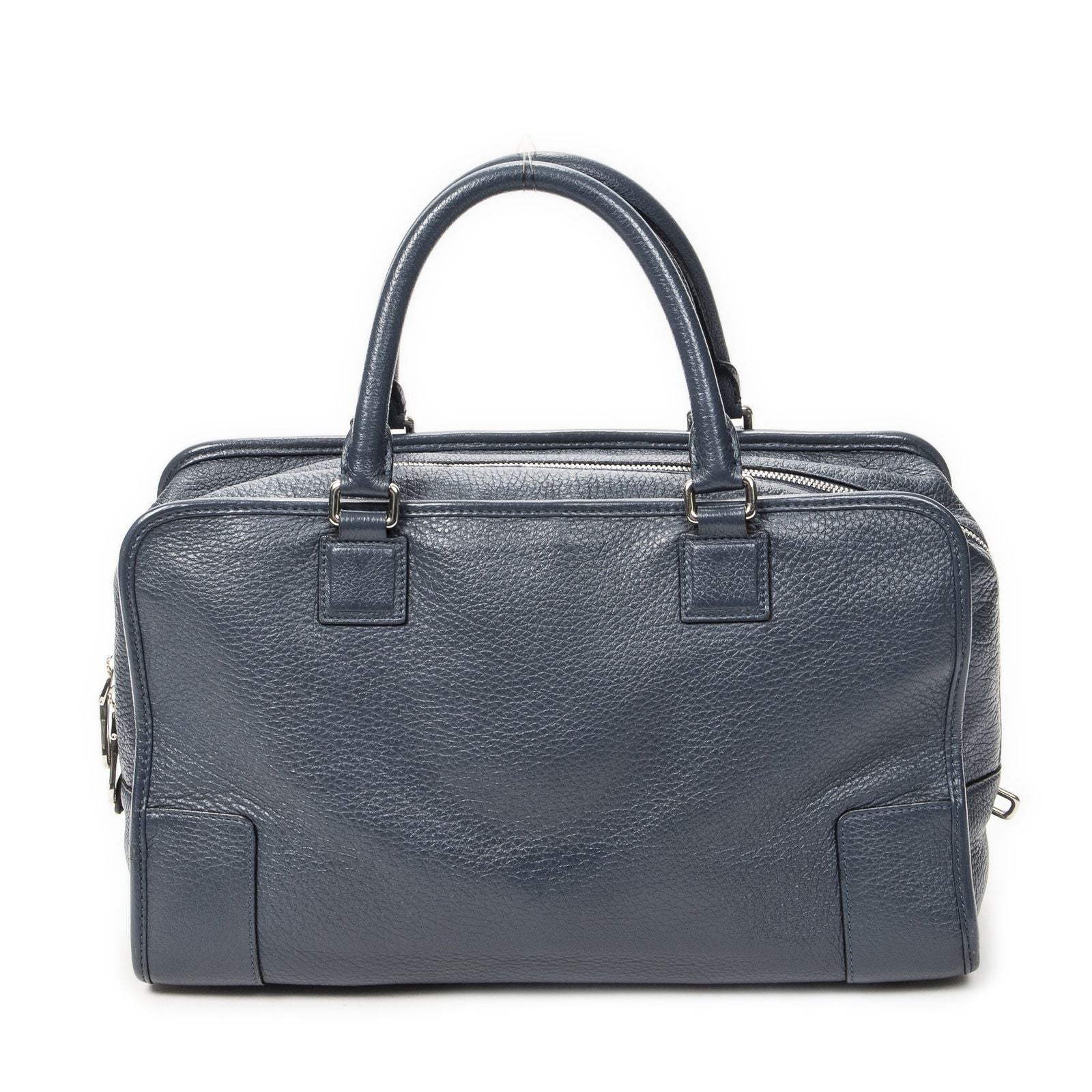 Loeweamazona Navy Gray Calfskin Leather