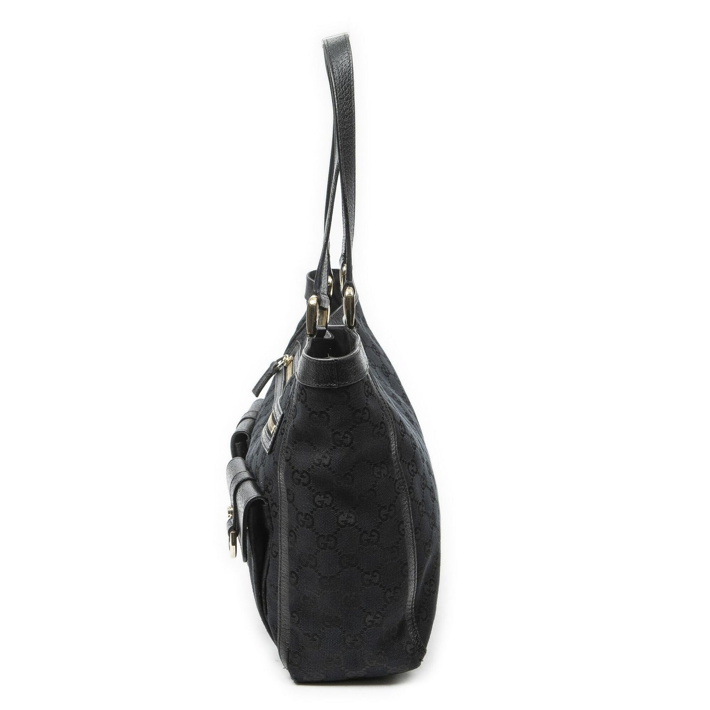 Gucci Abbey Pochette Black GG Canvas