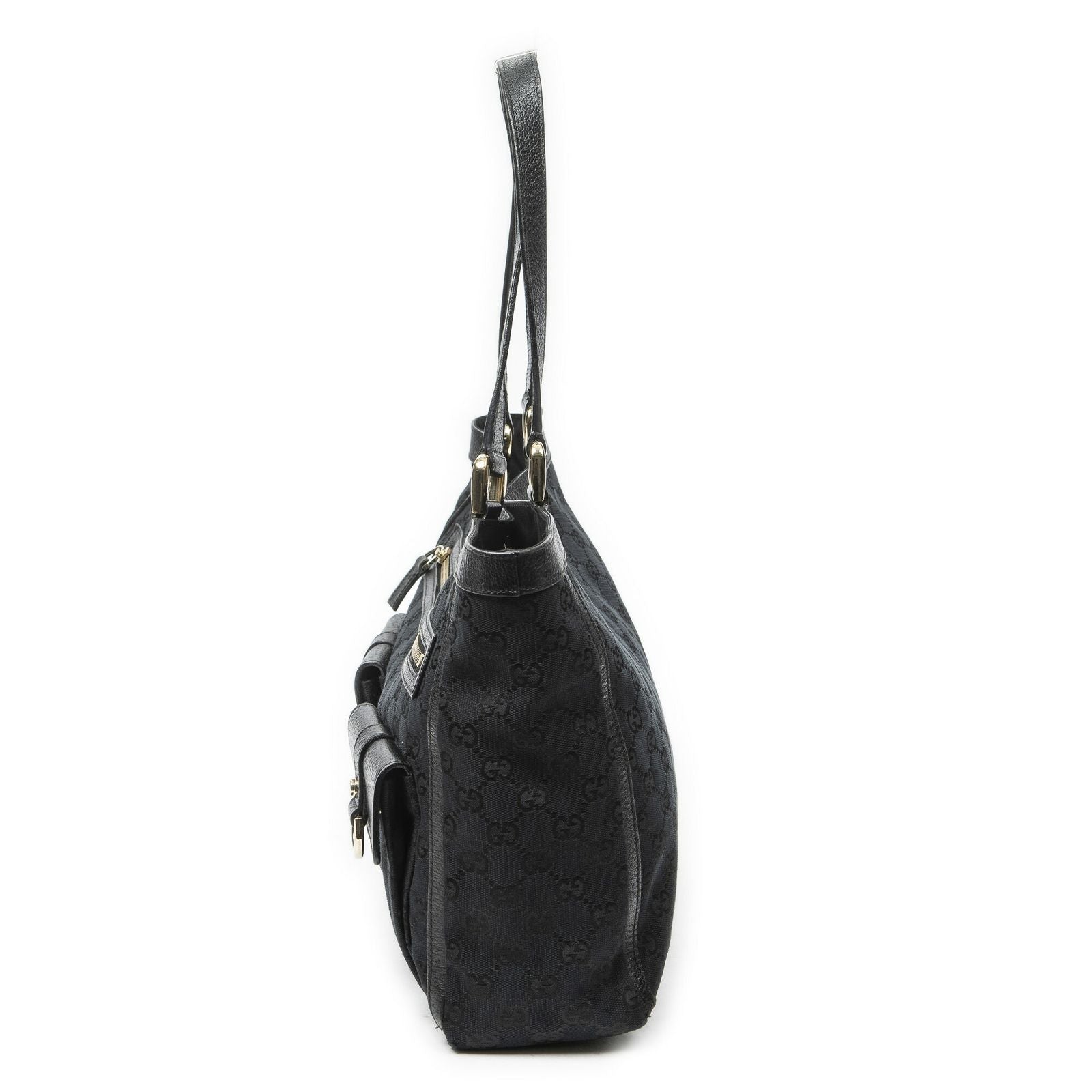 Gucci Abbey Pochette Black GG Canvas