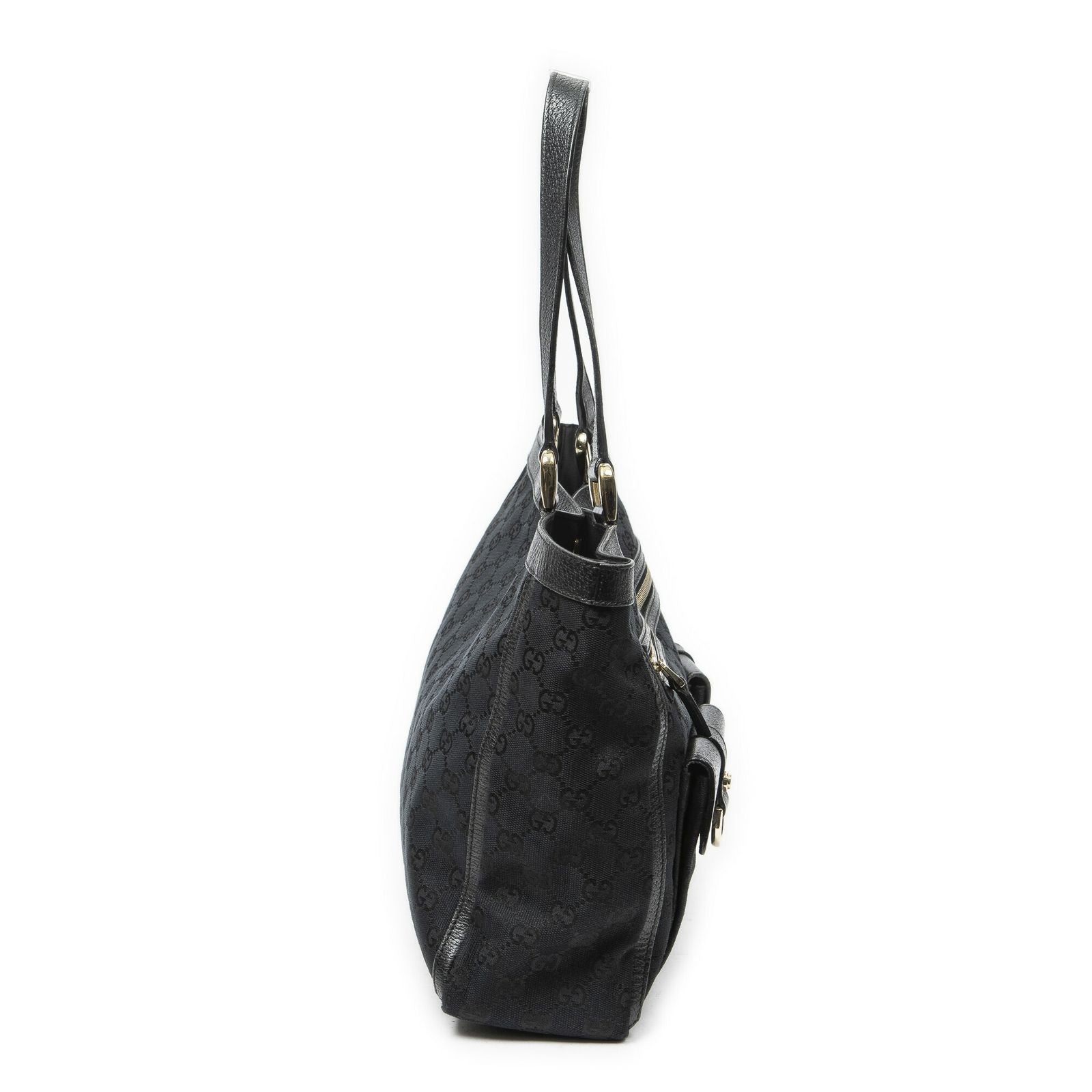 Gucci Abbey Pochette Black GG Canvas