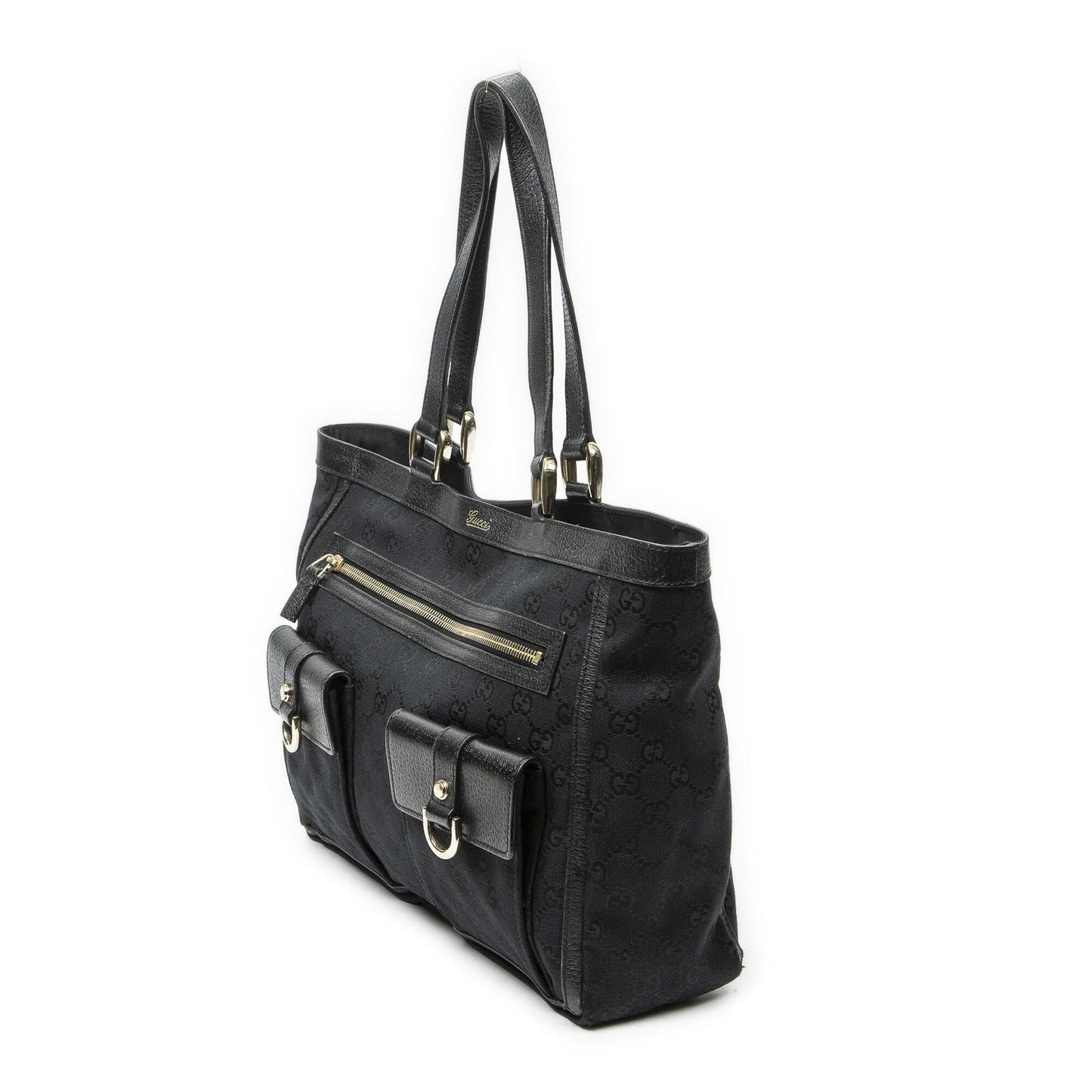 Gucci Abbey Pochette Black GG Canvas