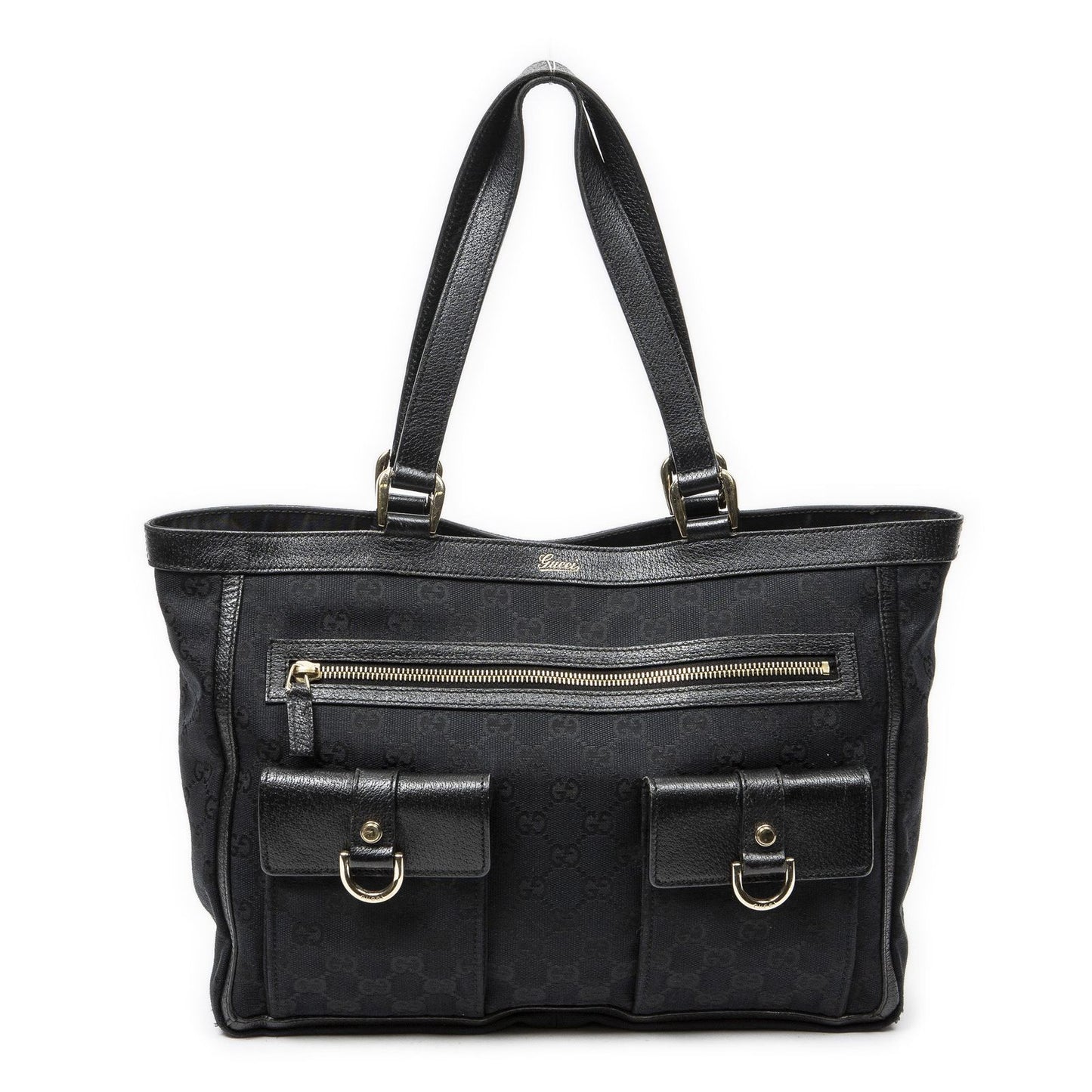 Gucci Abbey Pochette Black GG Canvas