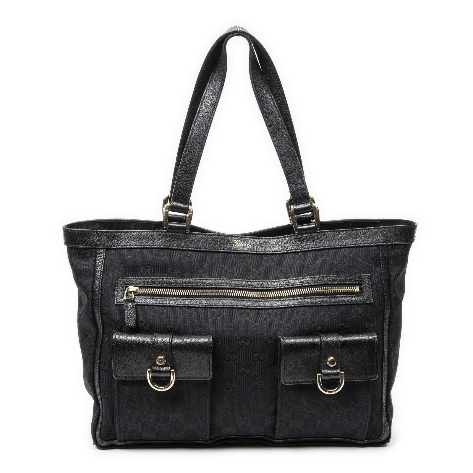 Gucci Abbey Pochette Black GG Canvas