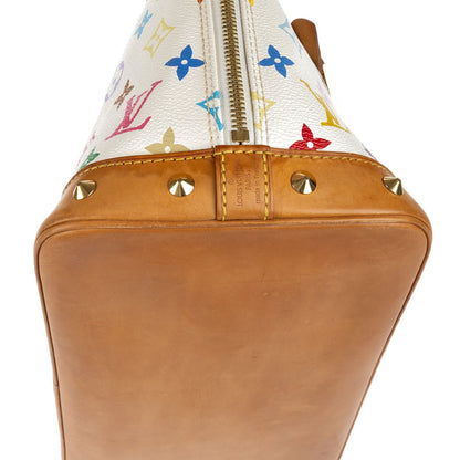Louis Vuitton Alma White Multicolor Colorful Monogram Canvas Handbag