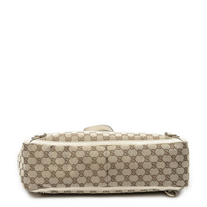 Gucci Large Abbey D Ring Tote Ivory Beige GG Canvas