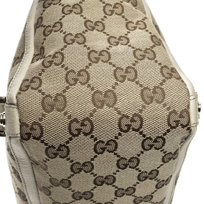 Gucci Large Abbey D Ring Tote Ivory Beige GG Canvas