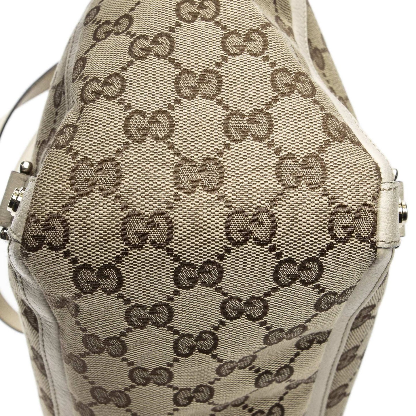 Gucci Large Abbey D Ring Tote Ivory Beige GG Canvas
