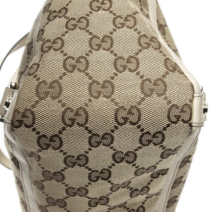 Gucci Large Abbey D Ring Tote Ivory Beige GG Canvas