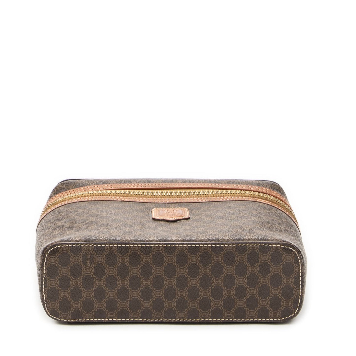 Celine Top Handle Toiletries Pouch Brown Macadam Canvas