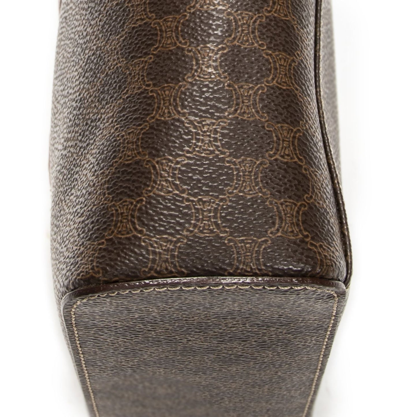 Celine Top Handle Toiletries Pouch Brown Macadam Canvas