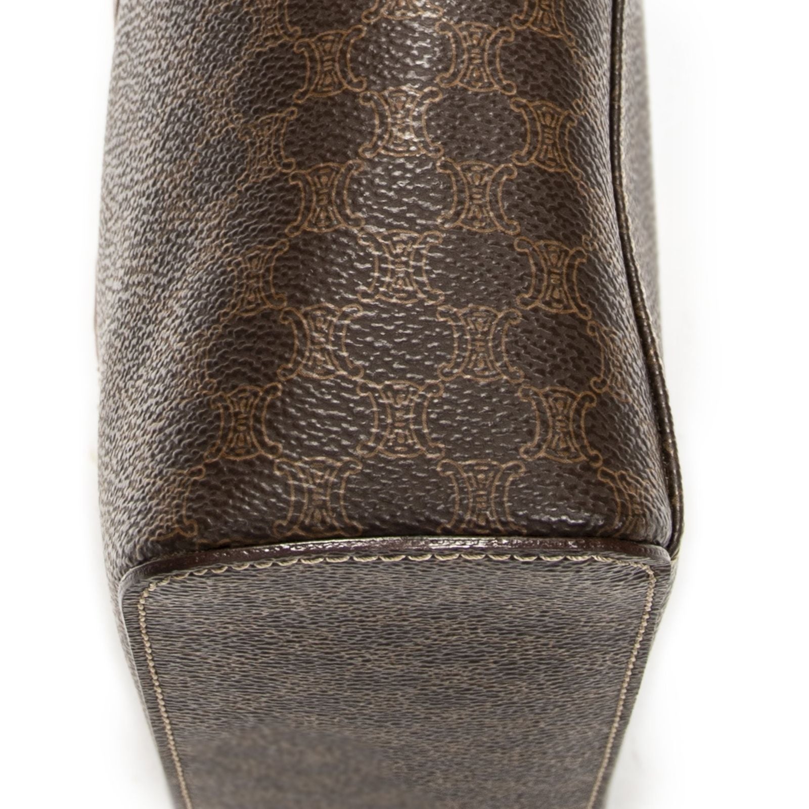 Celine Top Handle Toiletries Pouch Brown Macadam Canvas