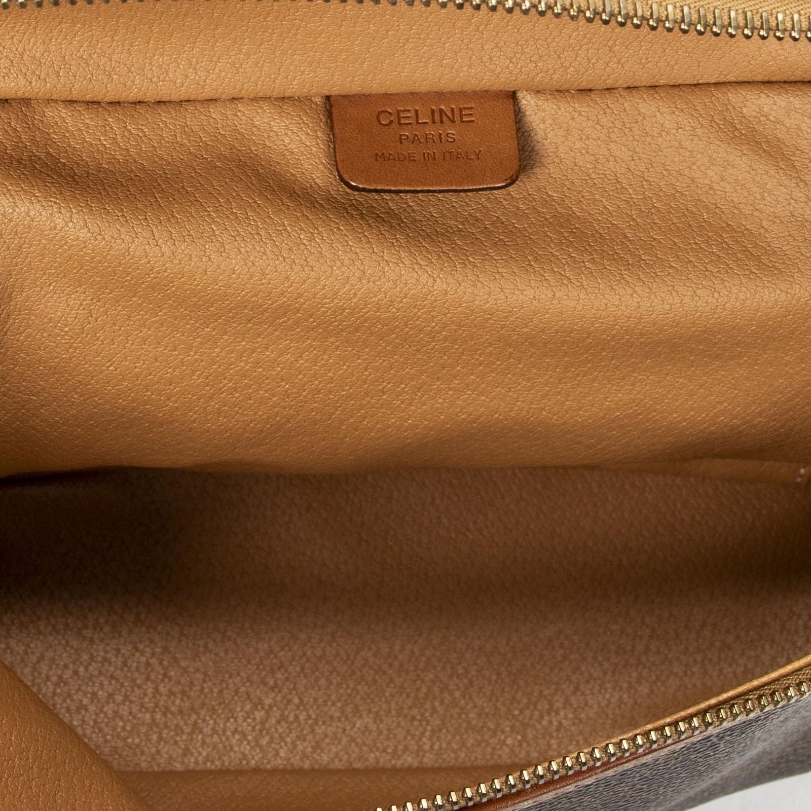 Celine Top Handle Toiletries Pouch Brown Macadam Canvas
