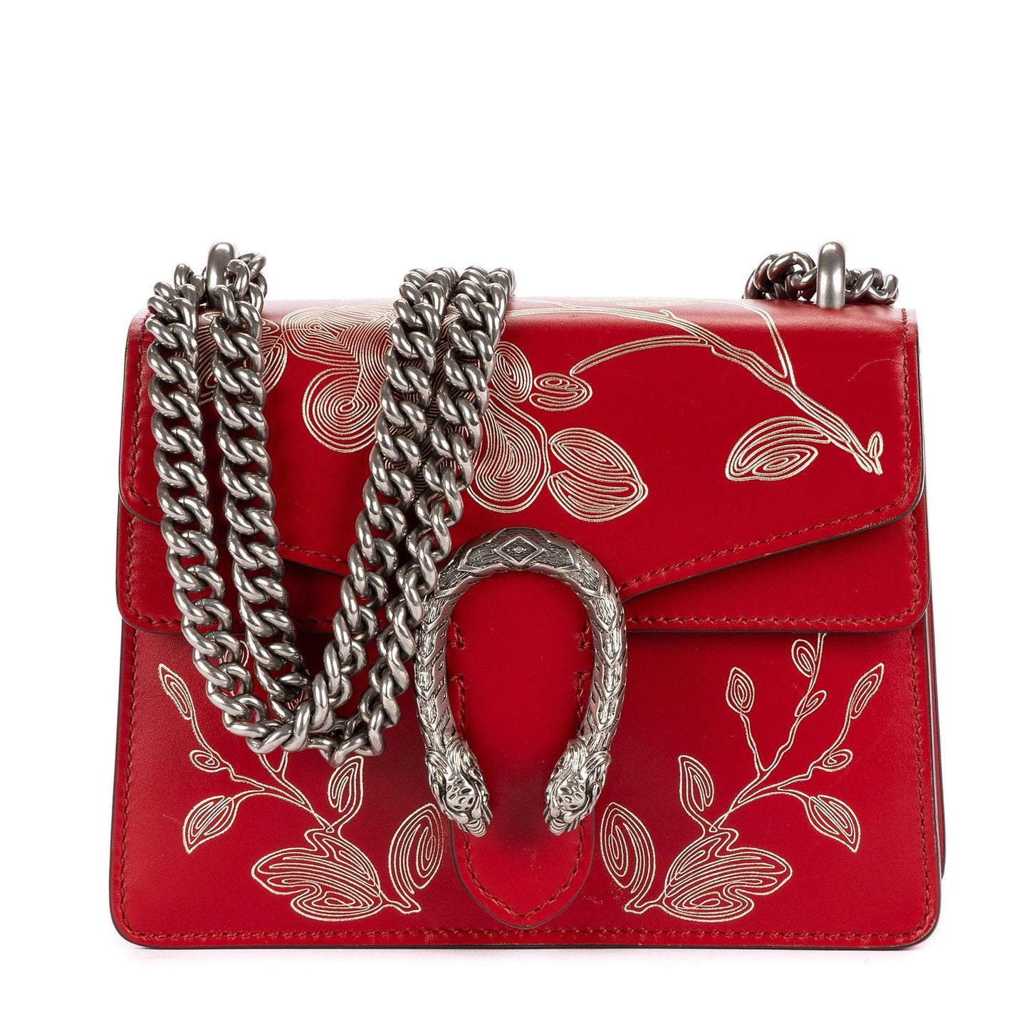 Gucci Limited Edition Chinese New Year Dionysusred Smooth Leather