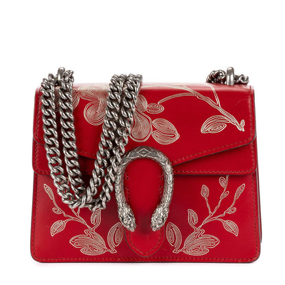 Gucci Limited Edition Chinese New Year Dionysusred Smooth Leather