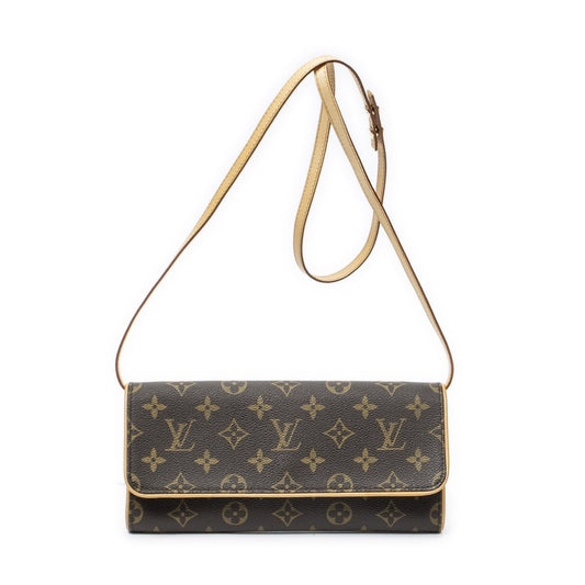 Louis Vuitton Twin Brown Monogram Canvas