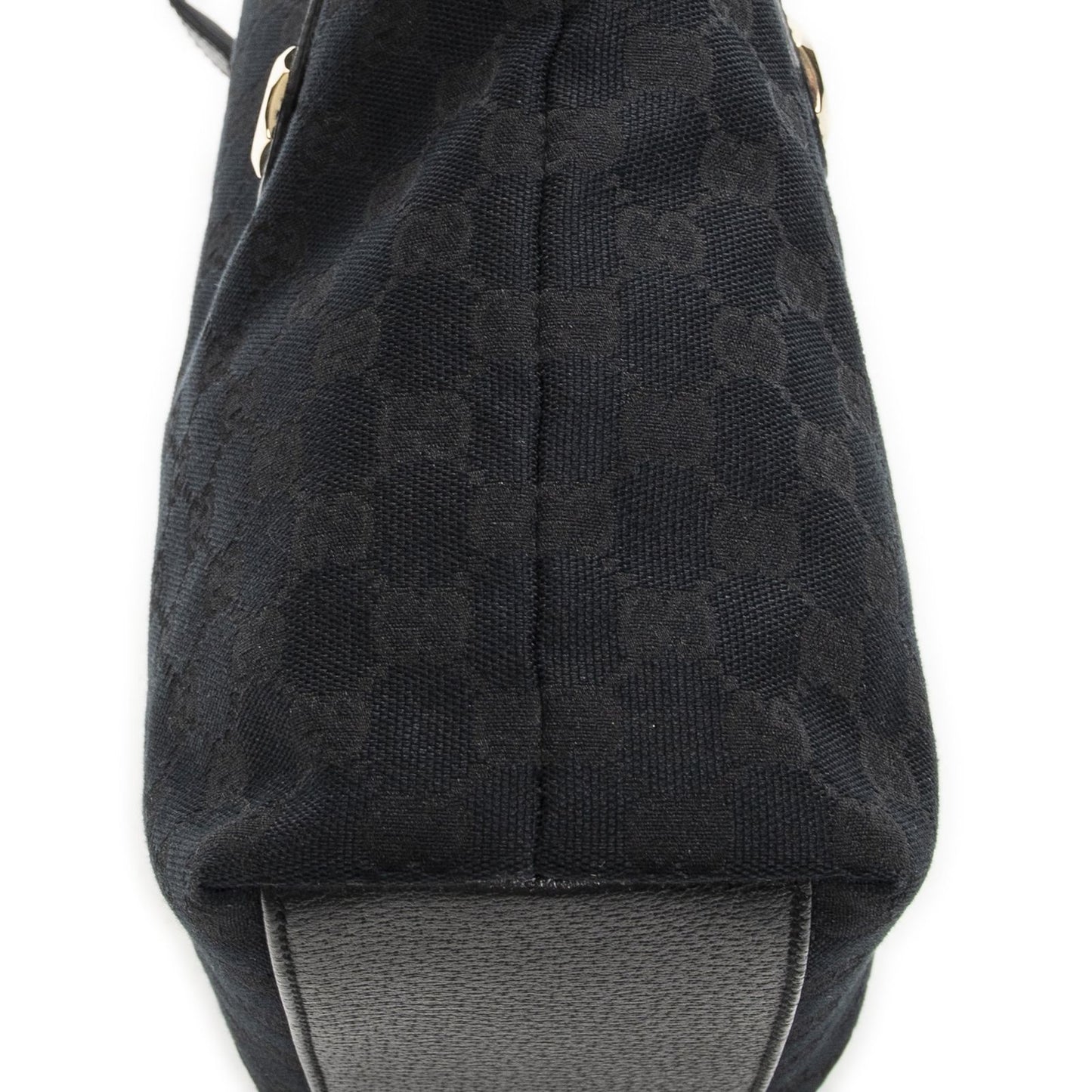 Gucci Charmy Bucket Tote Black GG Canvas
