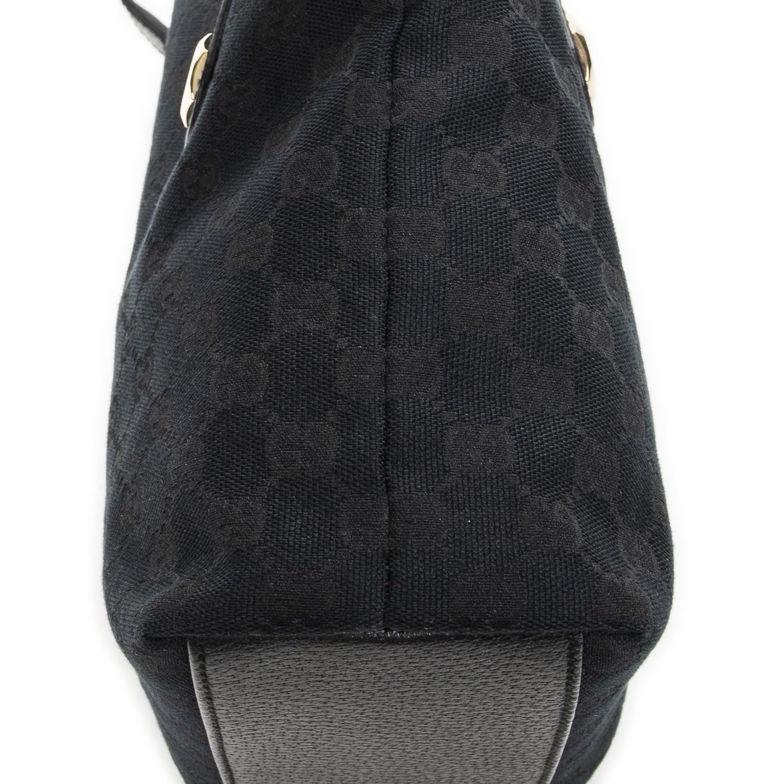 Gucci Charmy Bucket Tote Black GG Canvas