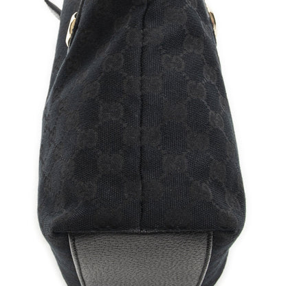 Gucci Charmy Bucket Tote Black GG Canvas