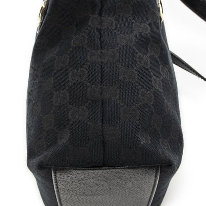 Gucci Charmy Bucket Tote Black GG Canvas
