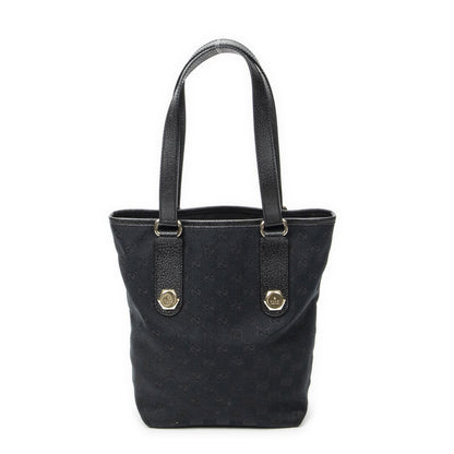 Gucci Charmy Bucket Tote Black GG Canvas