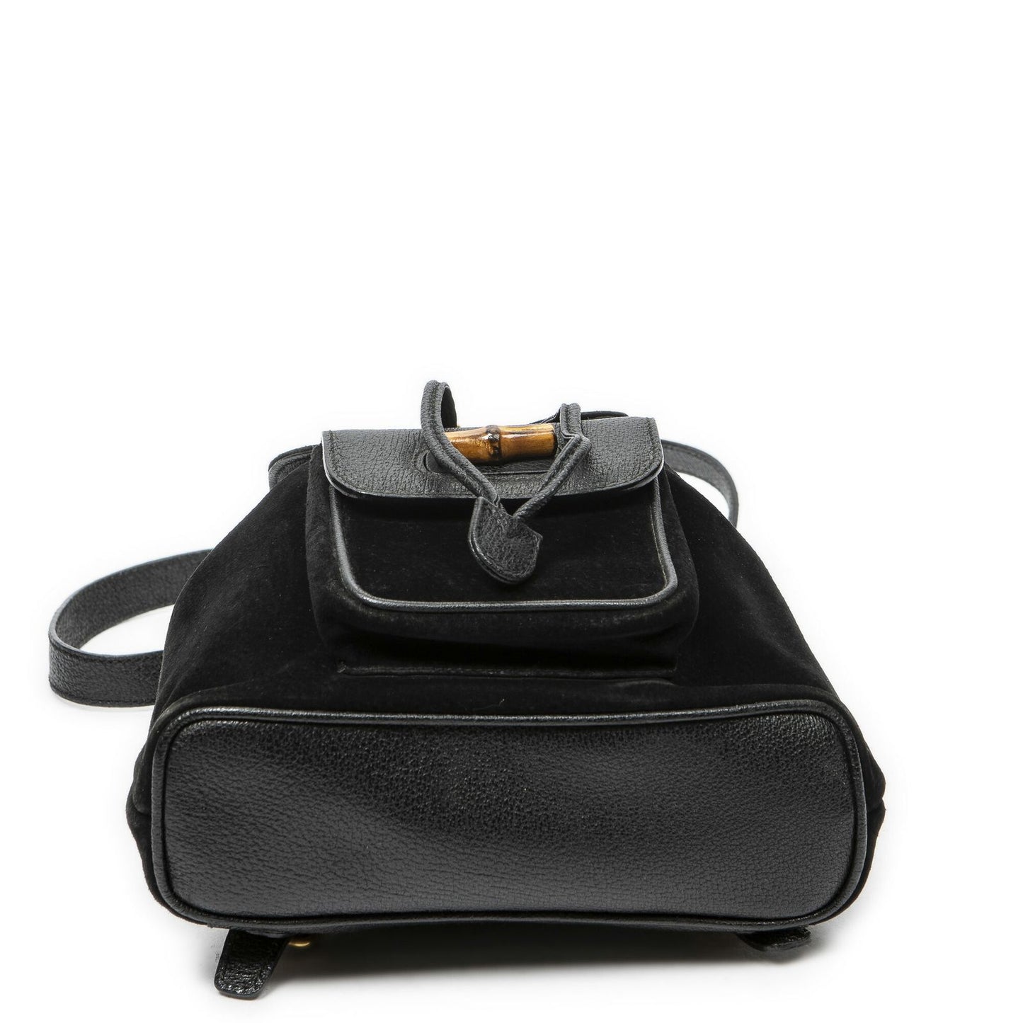 Gucci Mini Bamboo Backpack Sac Black Suede Leather