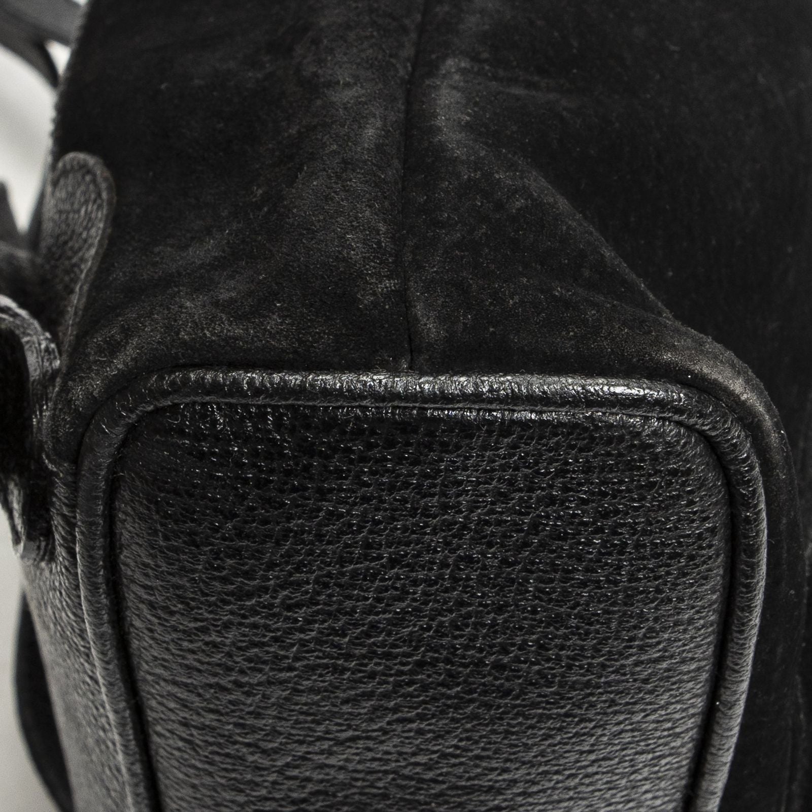 Gucci Mini Bamboo Backpack Sac Black Suede Leather