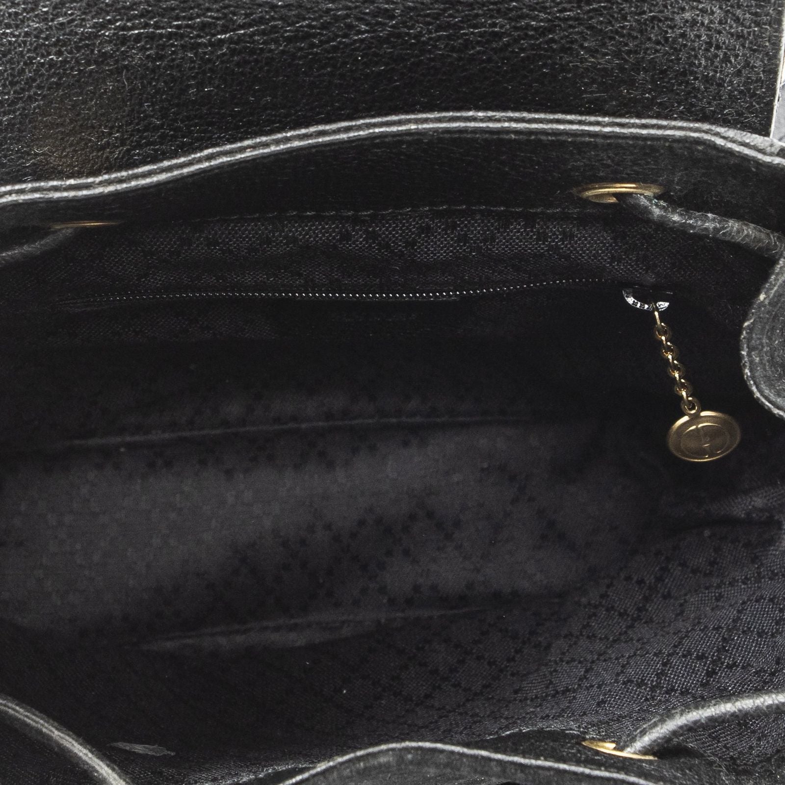 Gucci Mini Bamboo Backpack Sac Black Suede Leather