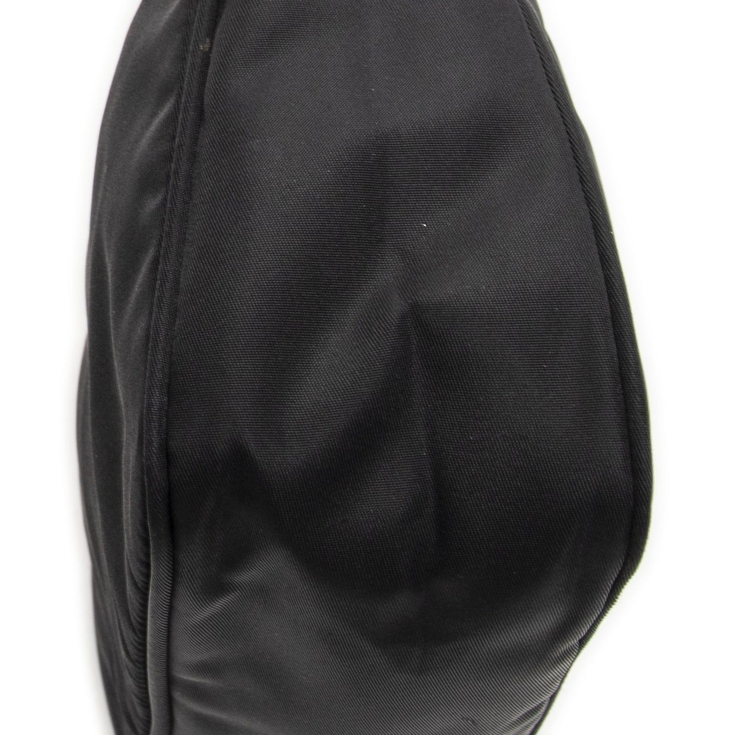 Prada Vintage Mini Zip Hobo Black Nylon Canvas