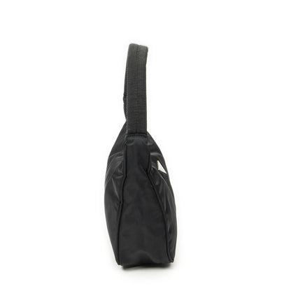 Prada Vintage Mini Zip Hobo Black Nylon Canvas