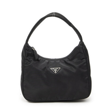 Prada Vintage Mini Zip Hobo Black Nylon Canvas
