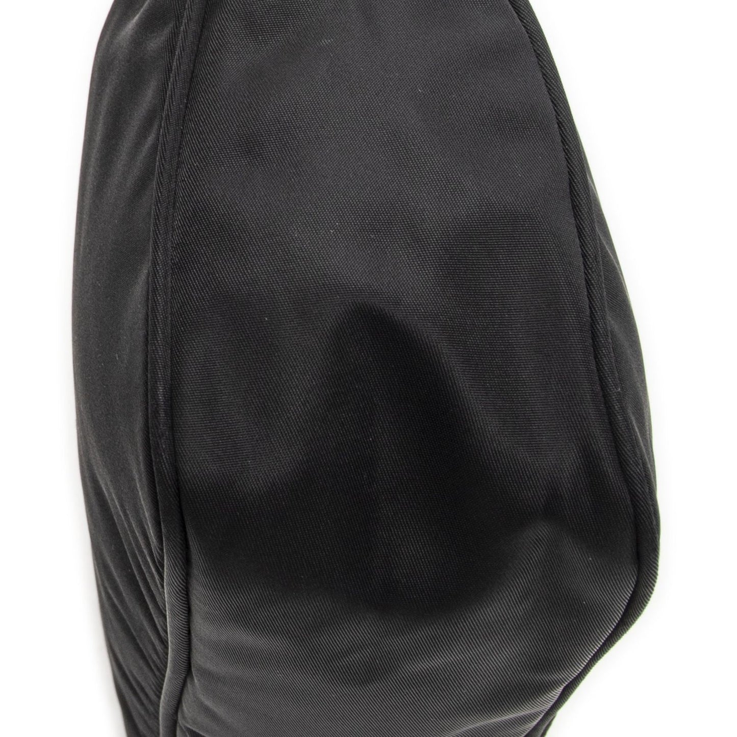 Prada Vintage Mini Zip Hobo Black Nylon Canvas