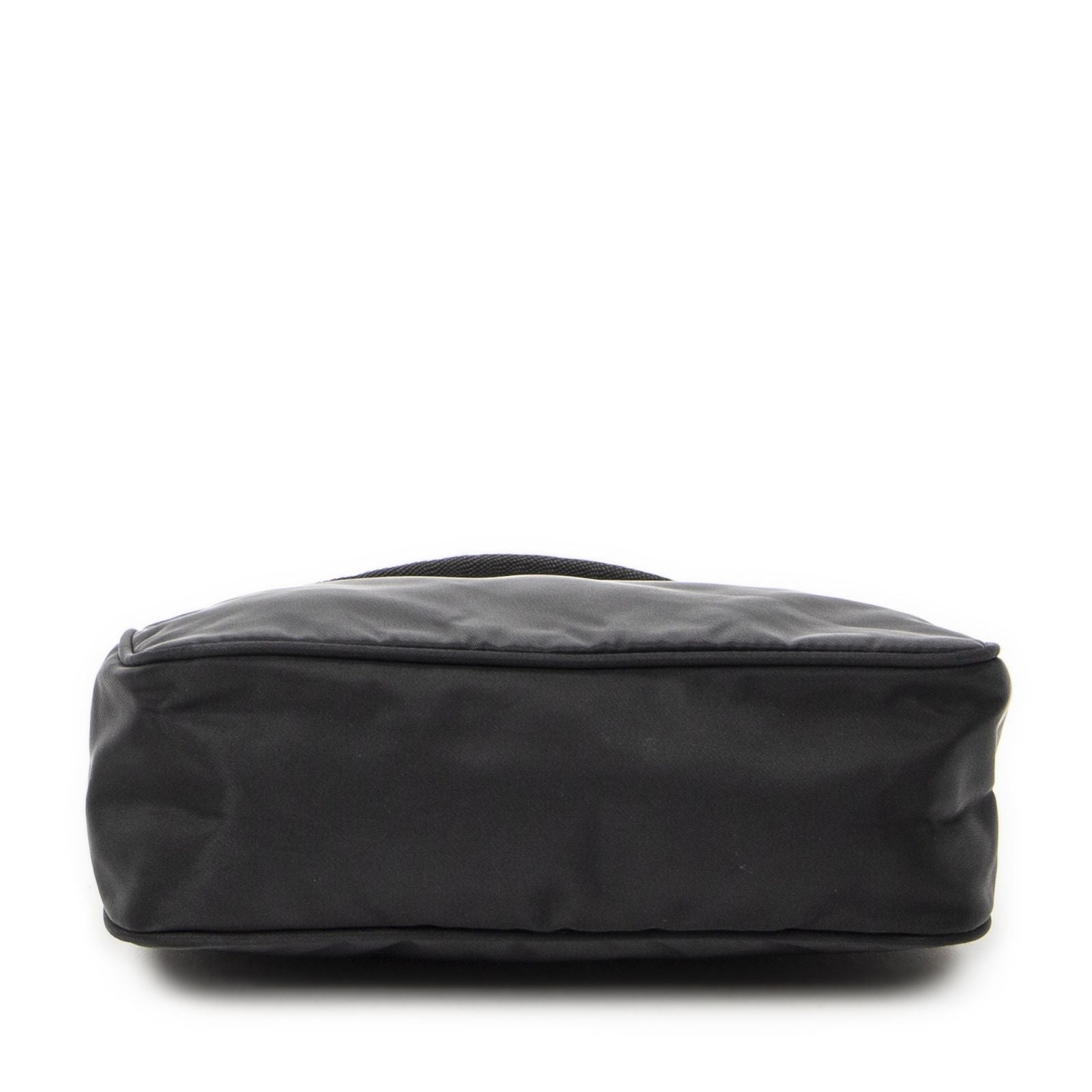 Prada Vintage Mini Zip Hobo Black Nylon Canvas