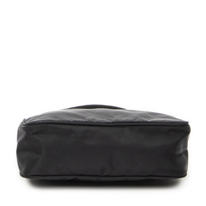 Prada Vintage Mini Zip Hobo Black Nylon Canvas