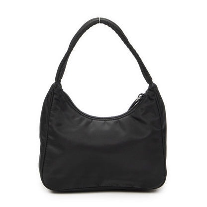 Prada Vintage Mini Zip Hobo Black Nylon Canvas